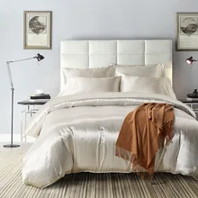 Nordic Stil Bettwäsche Set Einzigen Königin Größe Satin Grau Bettbezug Einfarbig Set Einfache Schöne Bettwäsche Seidige bett set