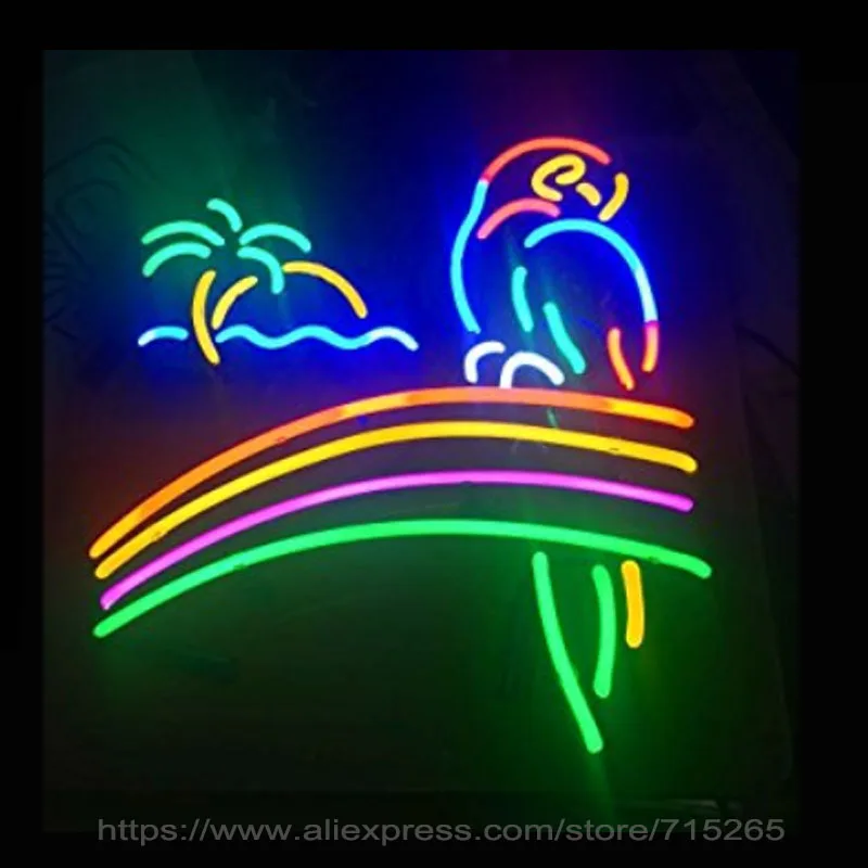 Buy Neon Sign Real Glass Neon Signs For Rainbow Parrot Shop Display Arcade