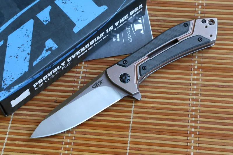 JUFULE OEM ZT0801CF шарикоподшипник складной нож D2 сталь+ углеродное волокно Кемпинг Охота выживания кухонные ножи Открытый EDC инструмент