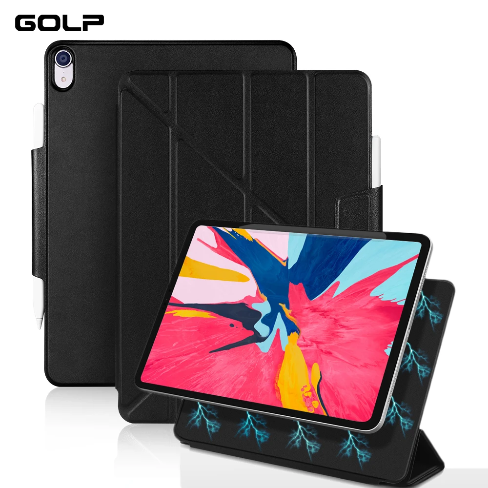 

For iPad Pro 11 2018 Case with Pencil Holder , GOLP Funda Magnetic Ultra Slim Smart cover for iPad Pro 11 inch Case