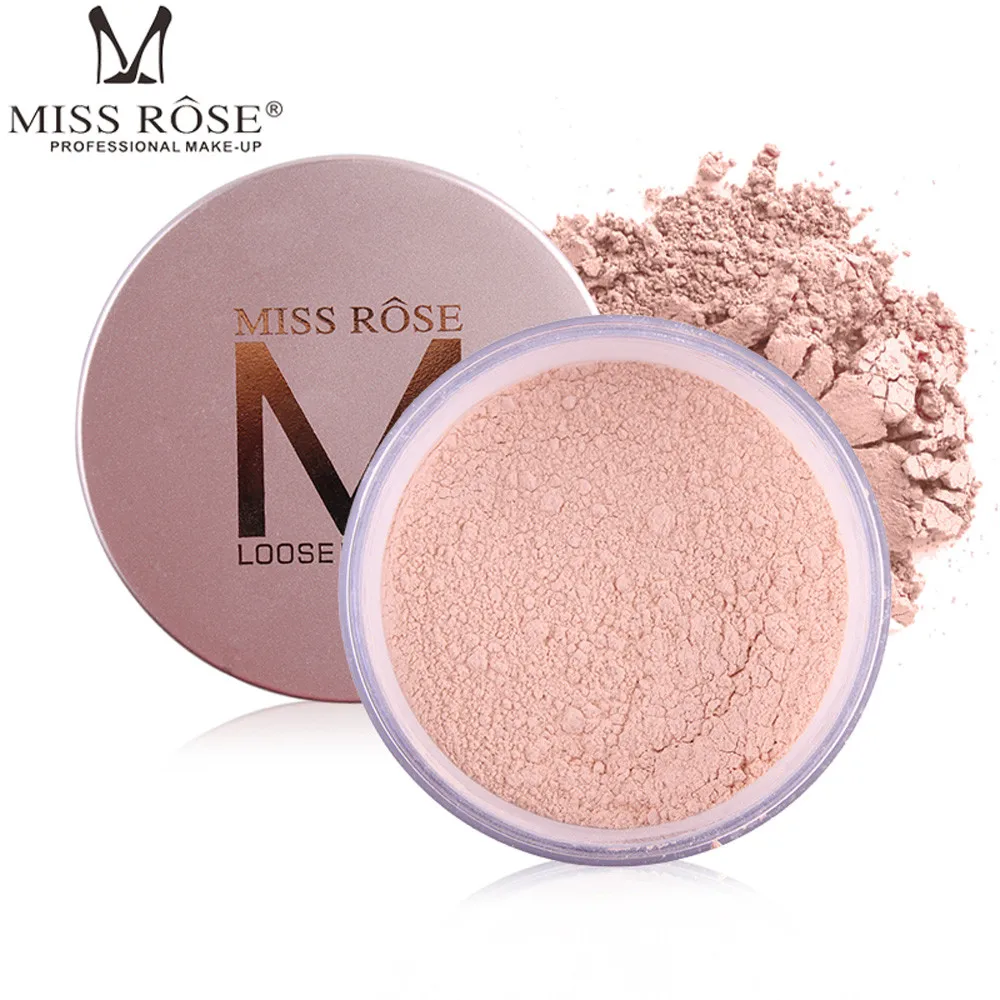 

MISS ROSE Makeup Face 12 Colors Waterproof Loose Finishing Powder Translucent Smooth Setting Foundation Makeup Loose Powder