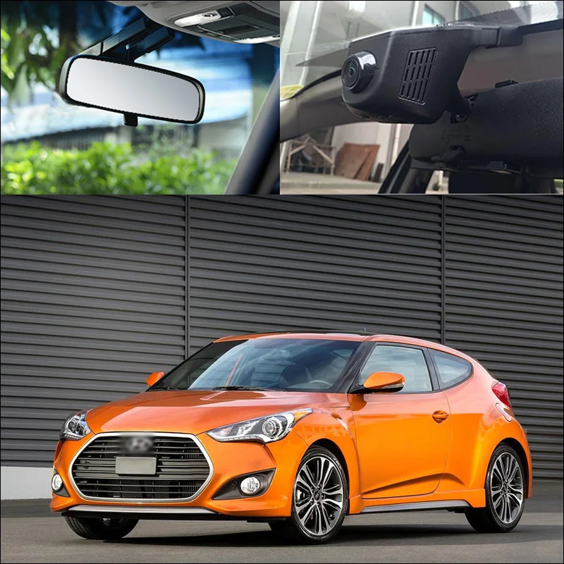 BigBigRoad для hyundai veloster Автомобильный Wifi DVR HD 1080P видео рекордер Скрытая установка g-сенсор видеорегистратор