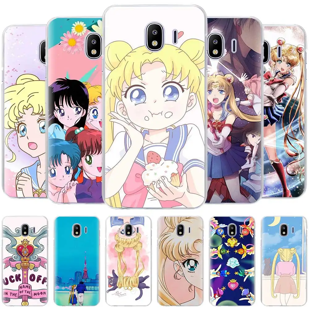 

girl Sailor Moon Anime Cases for Samsung Galaxy J4 Plus J6 Plus J8 2018 J3 J5 J7 2017 J5 Prime hard Housing Cover
