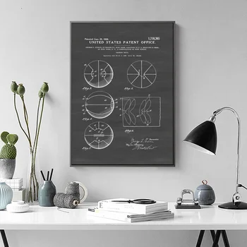 

Spalding Basket Ball Patent 1929 Wall Art Paint Wall Decor Canvas Prints Canvas Art Poster Oil Paintings No Frame
