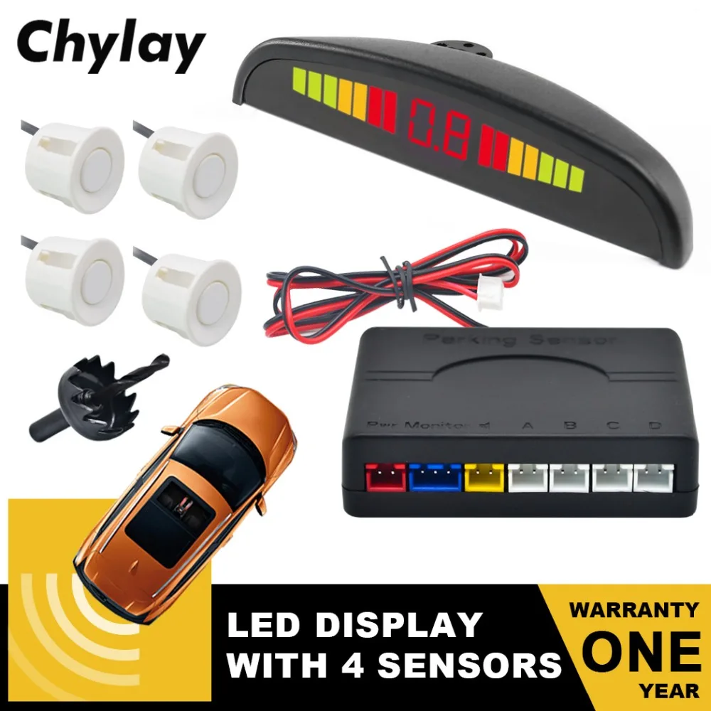

Car Parking Sensor Auto Led Display 4 Sensors Reverse Backup Car Parking Detector Radar Monitor System