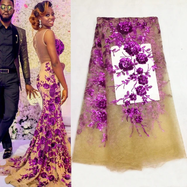 

New Arrival Sequins Guipure Tulle Lace Fabric Wholesale African Party Laces 2019 Embroidered Guipure French Lace Fabrics L895