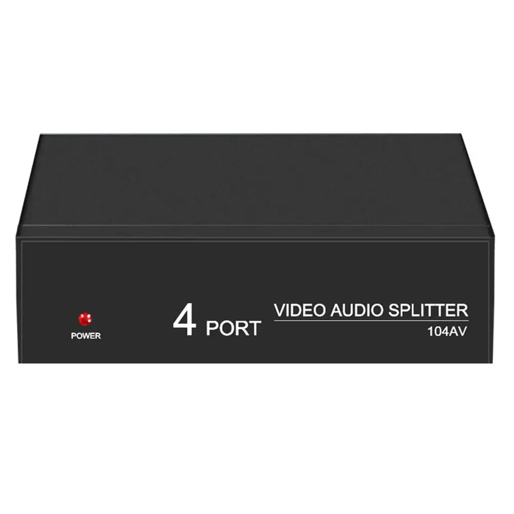 

4 in 1 Out Audio Video AV RCA Signal Switcher Splitter 4 Way Selector For Television VHS DVD VCR Metal Shell Split Screen Cable