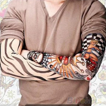

6 Pcs/lot Men sleeves fashion Temporary Fake Slip On fake Tattoo Arm Sleeves Kit Sleeves 0JAS