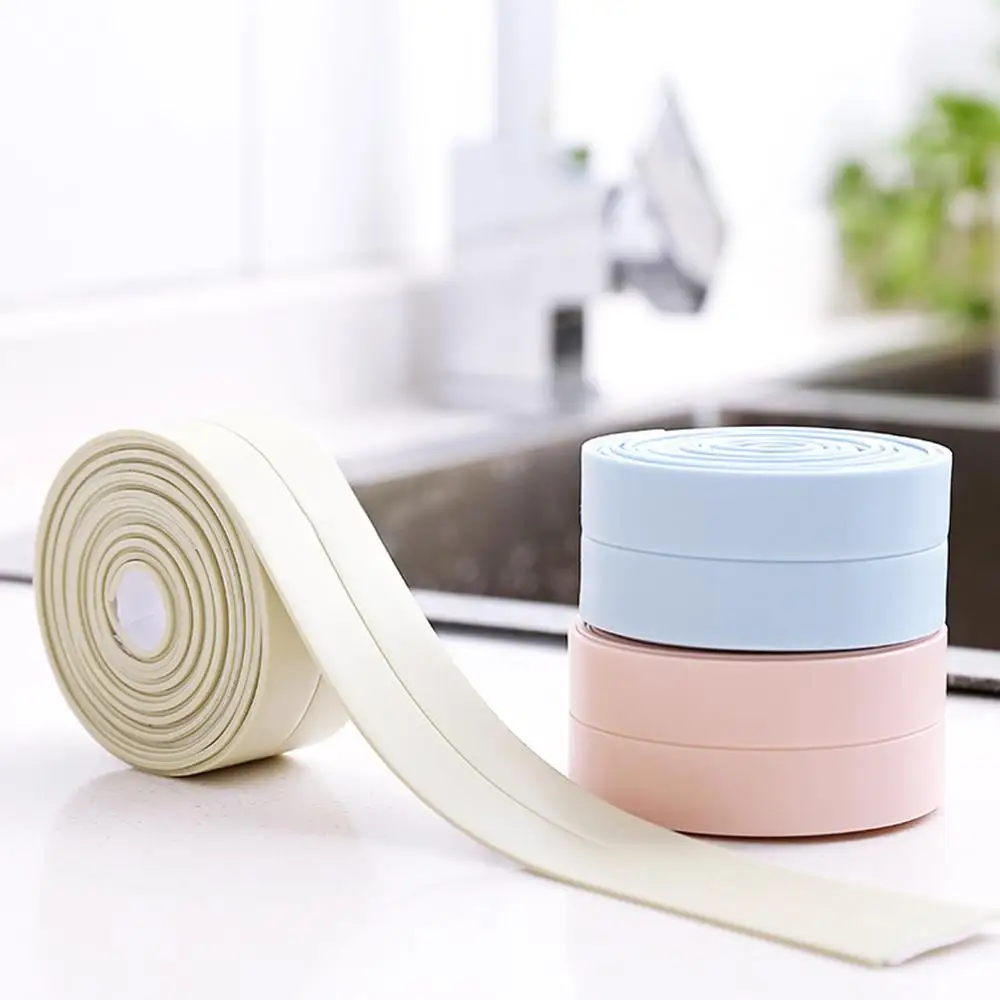 

PVC Self-adhesive Tape Kitchen Water-proof Mildew-Proof Sink Joint Crevice Sticker Bathroom Wall Sealing Tools Sticking Strip