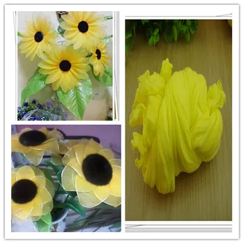 

Free shipping 47 colors mix shipping or only one color ship mesh flowers,nylon stocking material/ronde flower for DIY flower