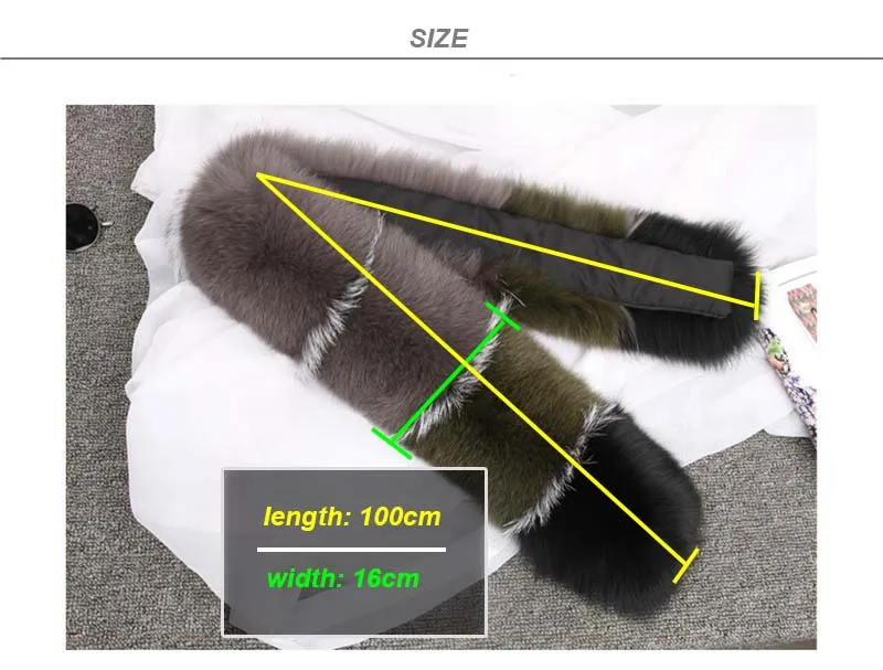 fox fur scarf SIZE
