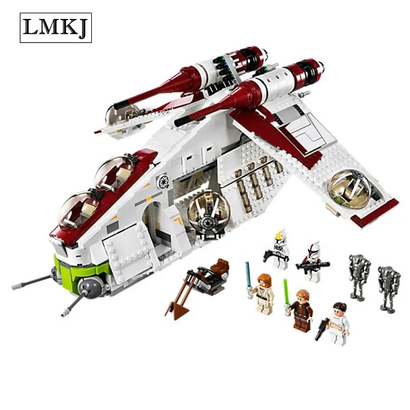 

Wars Star 1175Pcs Serie Wars Genuine The Republic Gunship Educational Building Blocks Brick Toy Compatible with Legoingly 75021