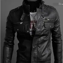 Корейская мужская Тонкая мотоциклетная куртка из искусственной кожи, модная куртка в европейском и американском стиле в стиле панк, кожаная куртка m-xxlpu