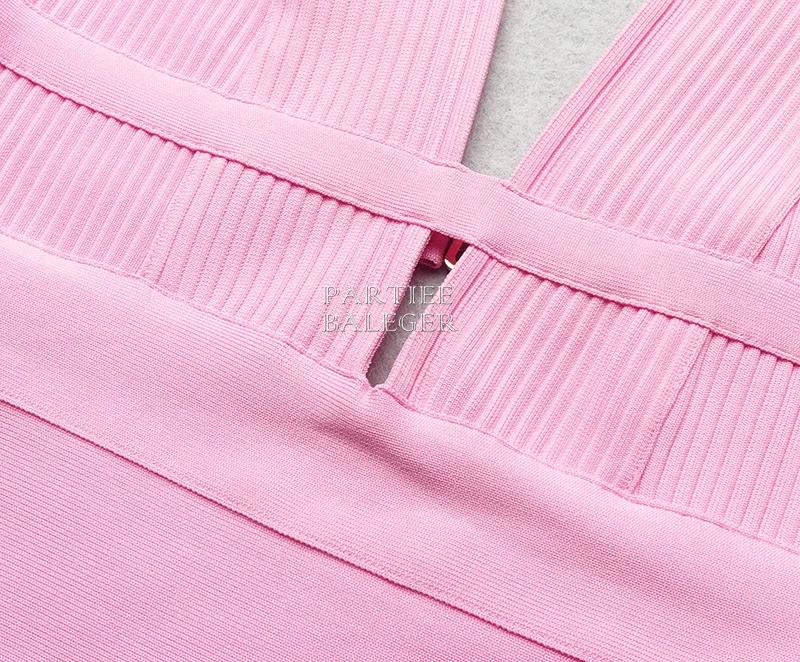 Горячее новое модное розовое платье сексуальное платье с v-образным вырезом без рукавов с открытой спиной до колен облегающее платье