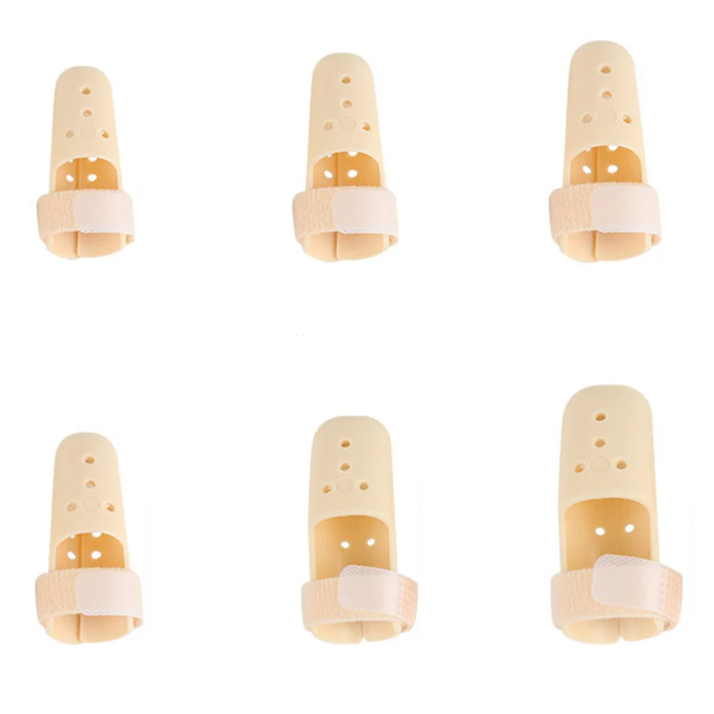 

6 Pcs Plastic Finger Splint Brace Mallet Finger Joint Pain Finger Injury Support for Broken Finger Joint Fracture Pain