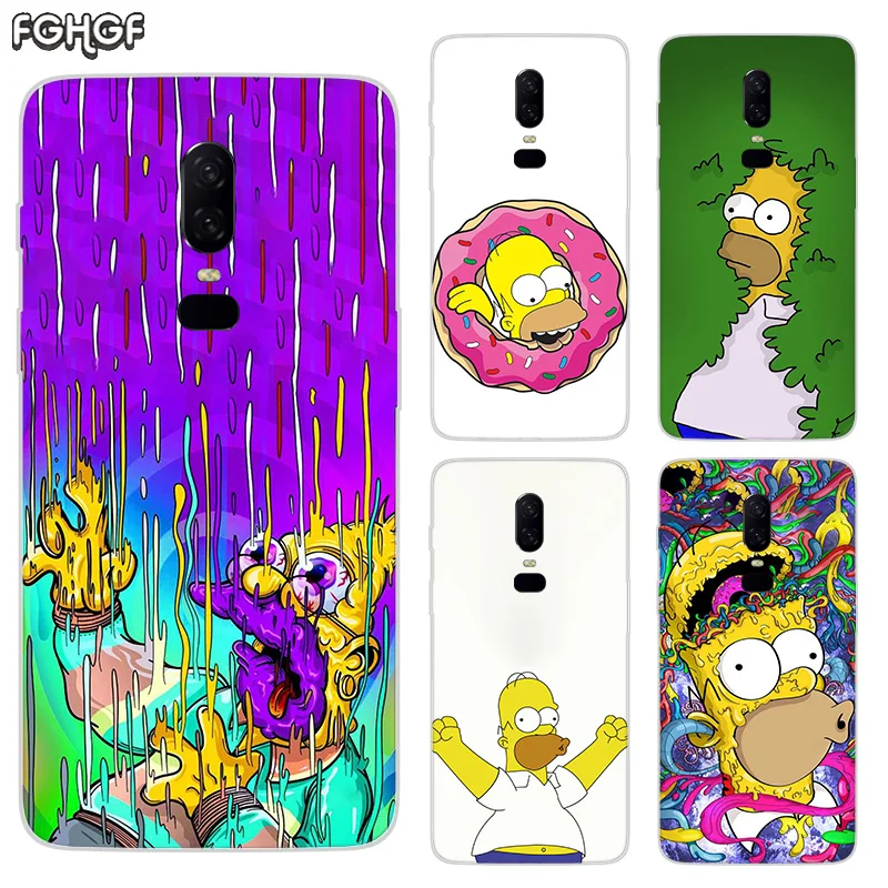 Роскошный Мягкий ТПУ силиконовый чехол для телефона Homer J. Simpson OnePlus 5 5T 6T 6 матовый с