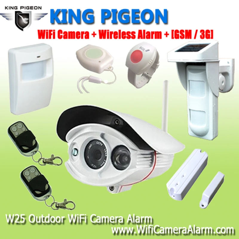 

Camera Video Surveillance Wireless Outdoor WIFI Camera Waterproof Home Security Alarm System With Dual-PIR Motion Detector W25