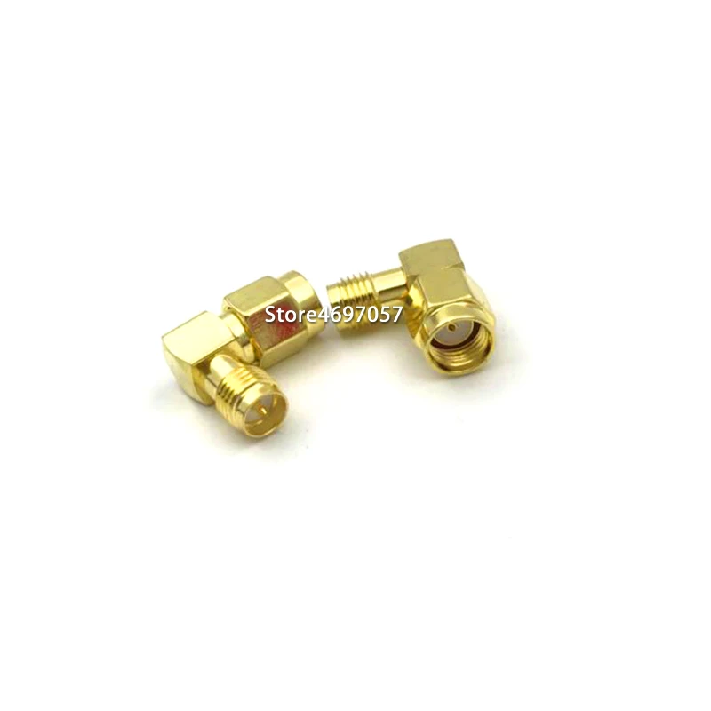 

Hot Sale RP SMA Male to RP SMA Female Connector Right Angle 90 Degrees RF Adapter