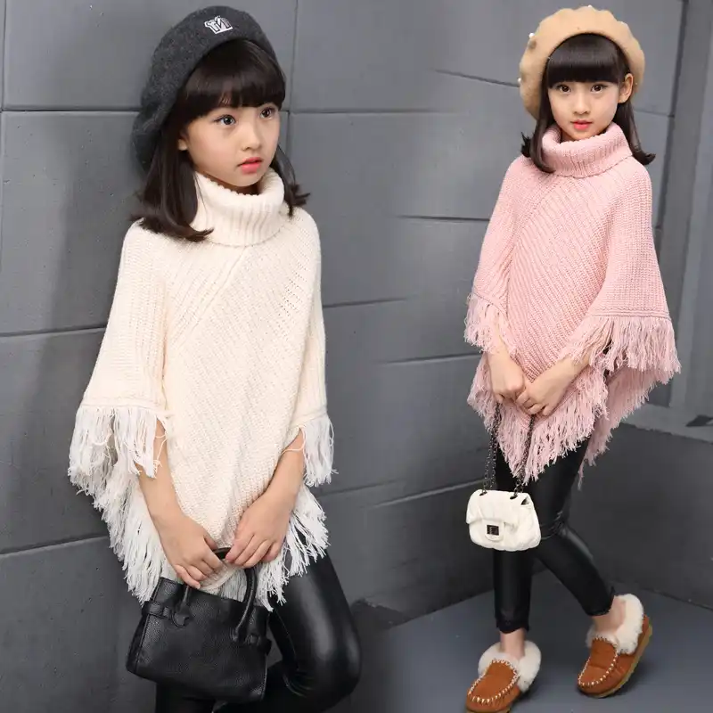 girls poncho coat