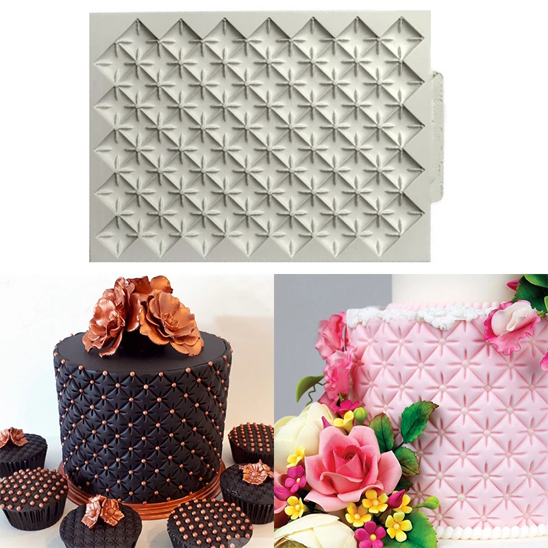 

Fondant Cake Mold Knitting Embosser Mould Cake Decorating Tools Sugarcraft Cake Border Decorating Mold Silicone Molds For Baking