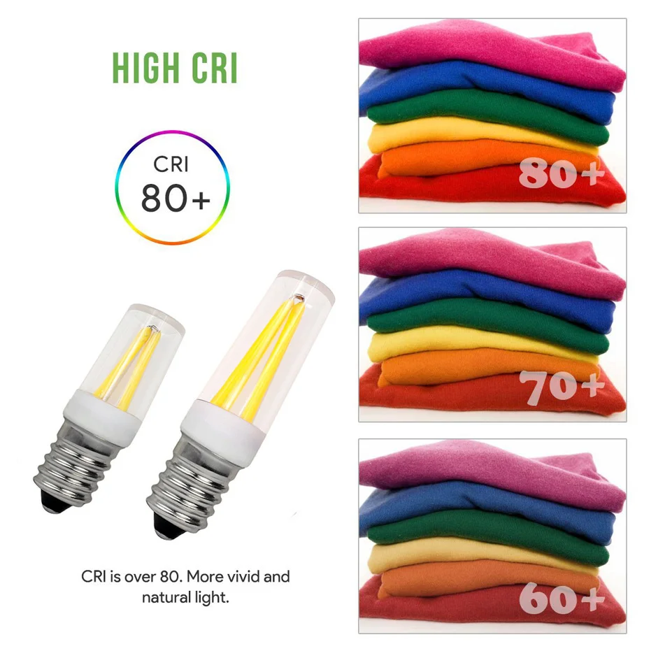 Nuevas Llegadas Dimmable E14 Lámpara LED 220 V 110 V Mini E12 PC Nevera Bombilla Filamento COB Alto Lumen lamparas araña