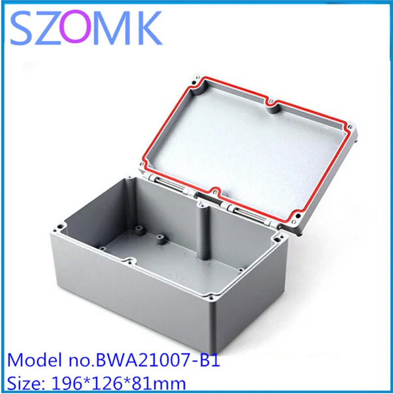 

2 pcs, szomk metal enclosure for electronics waterproof PCB junction box 155*103*61mm aluminum electronics project enclosure