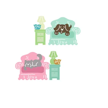 

Pet Dog Sofa Set Metal Cutting Dies Stencils For Scrapbooking Paper Cards Crafts DIY 2019 New