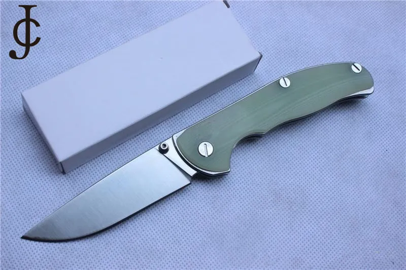 Free shipping CJ - 95-9 cr18mov folding knife blade quality jade handle shaft system Outdoor survival tactics EDC pocket knives |