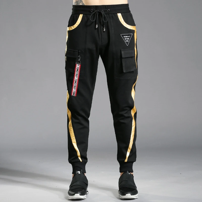 mens black cargo sweatpants