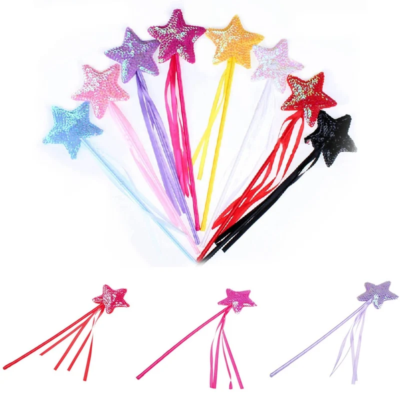 

1 Pcs Halloween Day Cute Five Pointed Star Fairy Wand Magic Stick Girl Party Princess Favors 8 Lovely Colors!!!