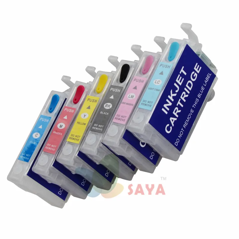 Картридж T0821 для Epson Stylus R270 R390 RX590 T50 TX700W TX800W TX720 TX700 TX800 RX610 принтеры многоразового