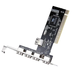 Adaptador de tarjeta de controlador PCI de alta velocidad, 5 puertos USB 2,0, Hub 4 externo y 1 interno