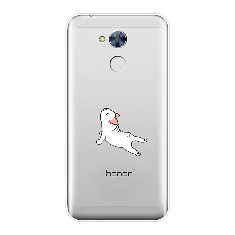 Чехол для телефона силиконовый Huawei Honor 4C 5C 6C 6A Pro мопса французского бульдога