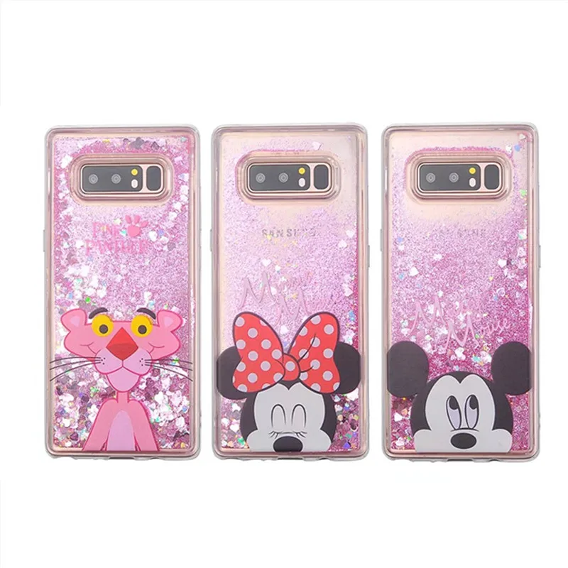 

For Samsung Galaxy J1 J3 J5 J7 A3 A5 2016 2017 S5 S6 S7 Edge S8 Plus Cartoon Mickey Minnie Mouse Liquid Quicksand Star Cases