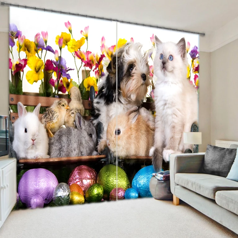 

Animal shutter photo print curtains