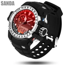 SANDA Luxury Brand Mens Sports Watches Dive 30m Digital LED Military Watch Men Fashion Casual Electronics Wristwatches Hot Clock