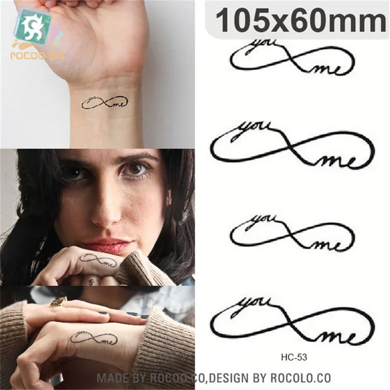 

Body Art waterproof temporary tattoos for men women Couples 3d letters design flash tattoo sticker Free Shipping HC1053