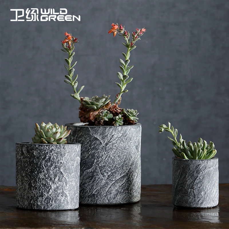 cylinder shape creative planter flower pot garden group sign in sheet