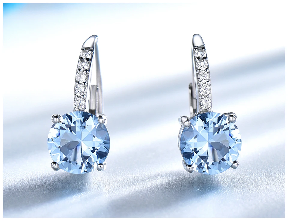 silver gemstone topaz earrings for women  (6)