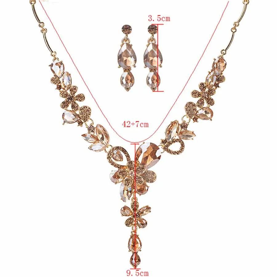 crystal jewelry set