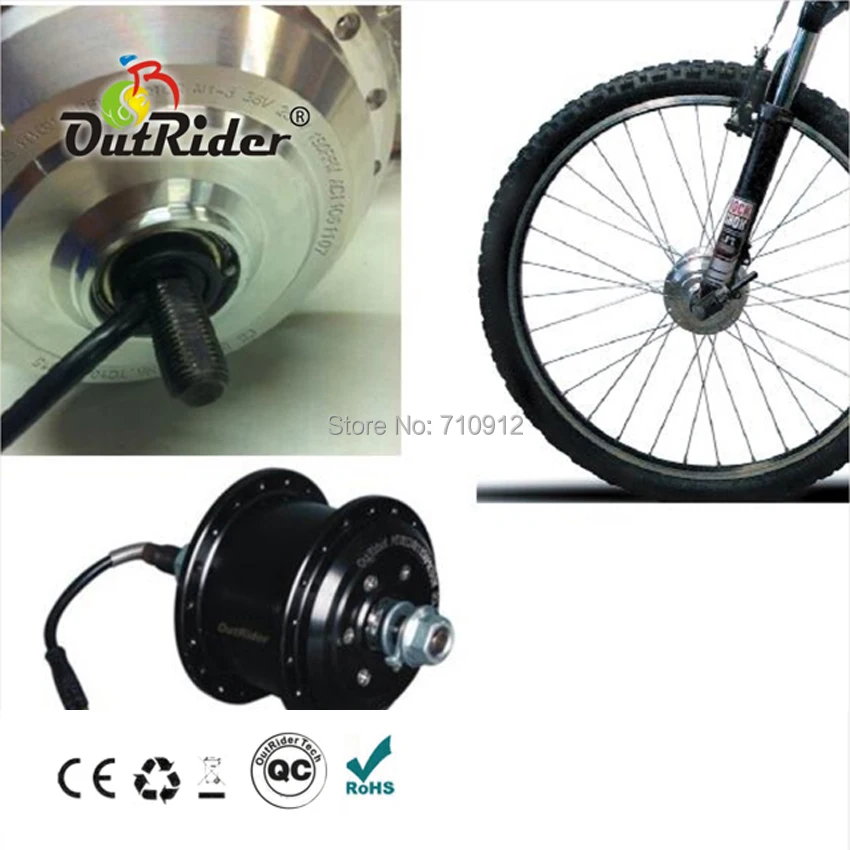 FreeShipping24V 250 W E-bike/электрический велосипед/велосипед комплект узел деталей двигателя OR01A1 передний v-тормоз бесщеточный CE/EN15194 одобренный 260 об/мин