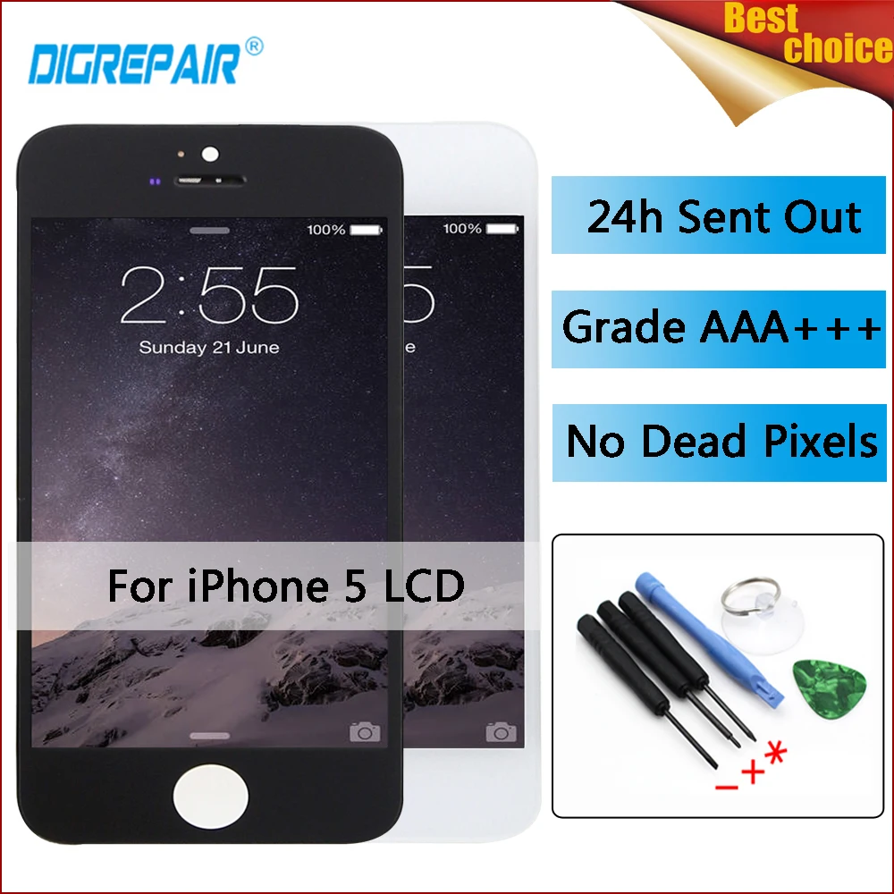 

For iPhone 5 LCD Digitizer Touch Screen For iPhone 5 Screen LCD For iPhone 5 Display Full Assembly Replacement Parts Black White