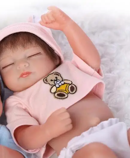 Игрушки Мягкие силиконовые reborn baby реалистичные виниловые глаза для кукол закрытые и открытые мини-игрушки модные Bonecas Принцесса Кукла Reborn для девочек - Цвет: girl doll with hair