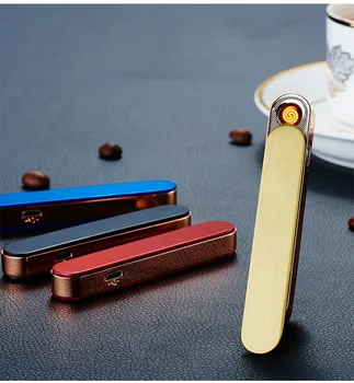 

New Creative charging pull-down ignition lighter USB charging personality Convenient multi-color electronic cigarette lighter