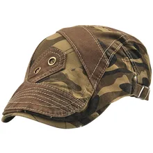 JAMONT Для женщин Для мужчин Хлопковые береты кепка газетчика шляпа от солнца камуфляжной расцветки на плоской подошве Кепки берет на открытом воздухе Для женщин Шапки Регулируемый Boina 4 цвета