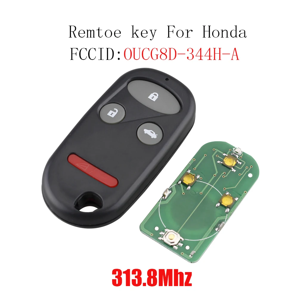 3+1 Buttons Keyless Entry Remote Car Key Fob For Honda CR V CRV 2002