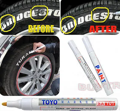 Waterproof Permanent Paint Pencil Car Tyre Tire Tread Marker Pens Rubber Metal 