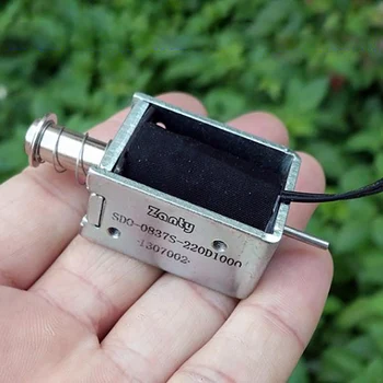 

Through Impact Push-pull Type DC220V 0837S Electromagnet Stroke 11MM Wire Length 125mm DIY Magnetic Material