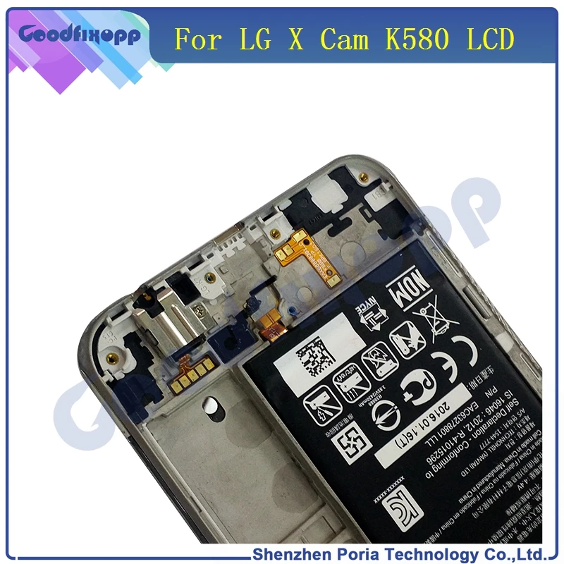 LG0006 For LG k580 LCD Display With Touch Screen Digitizer With Frame Assembly Original Replacement Parts(5)