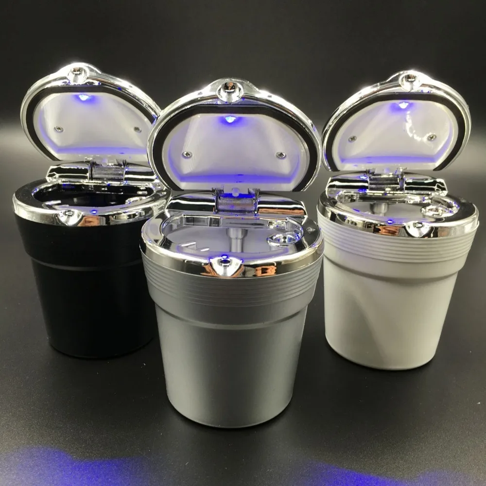 5pcs/lot 3 Colors Modern LED Clamshell Car Garbage Can Car Bin Car